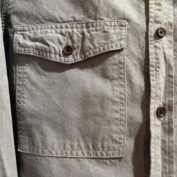 Edgevale Men’s Medium Chambray Button-Up Shirt - 100% Cotton - Picture 3 of 8